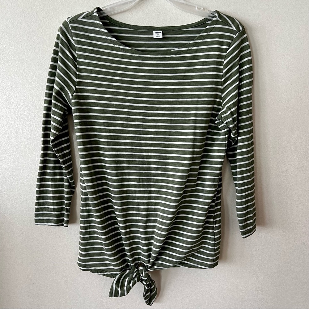 Old Navy Knotted Top with Boat Neckline
